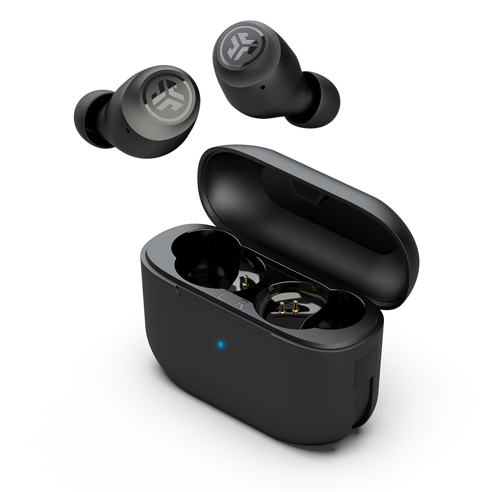 black and white earbuds