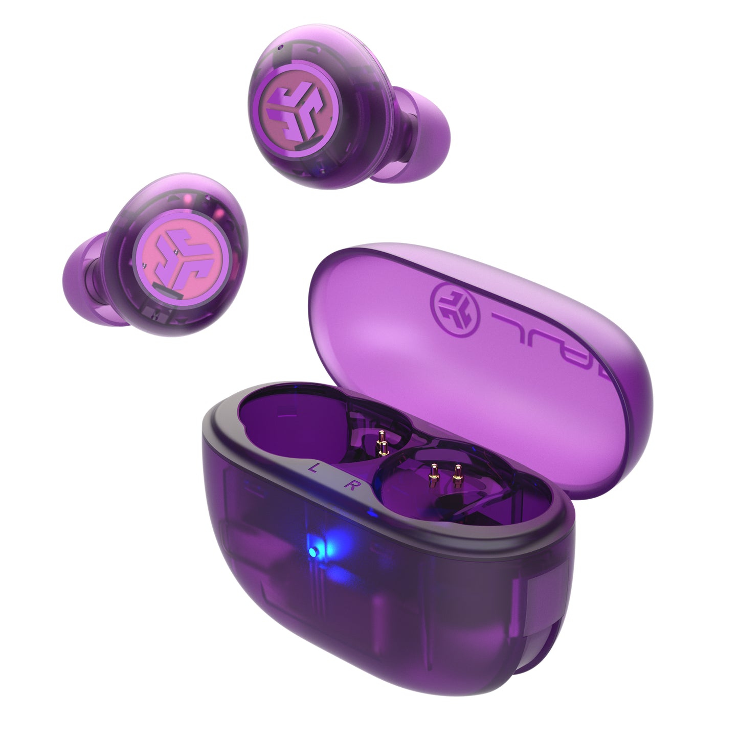 Go Pop ANC True Wireless Earbuds Transparent Purple