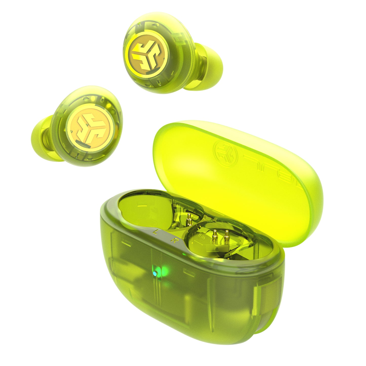 Go Pop ANC True Wireless Earbuds Transparent Neon Green