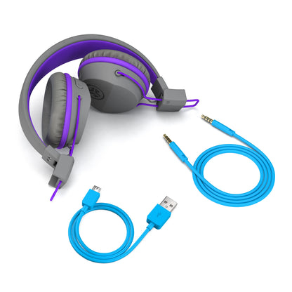 JBuddies Studio Wireless Kids Headphones (2020) Graphite / Purple| 35427196960840