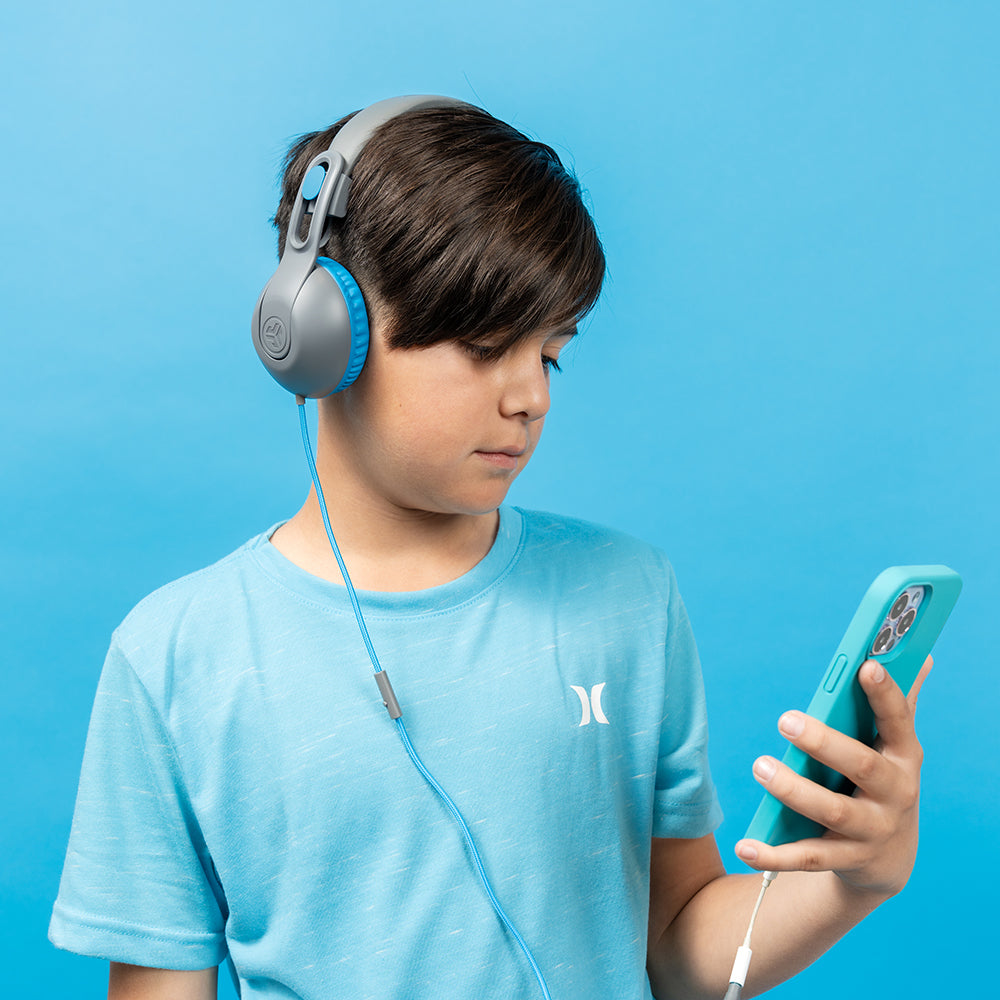 JBuddies Studio 2 Wired Kids Headphones Blue/Gray | 40217533775944