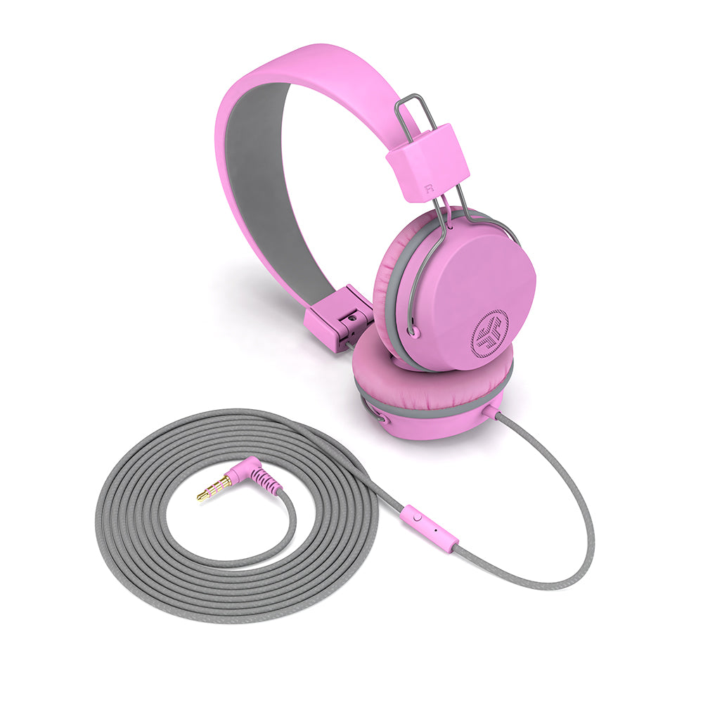 JBuddies Studio On-Ear Kids Headphones Pink/ Gray| 39949852049480