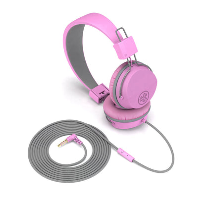 JBuddies Studio On-Ear Kids Headphones Pink/ Gray| 39949852049480