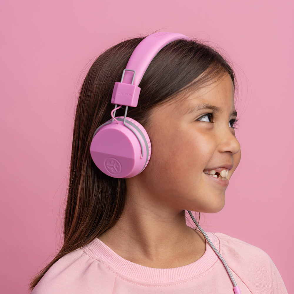 JBuddies Studio On-Ear Kids Headphones Pink/ Gray| 39949852049480