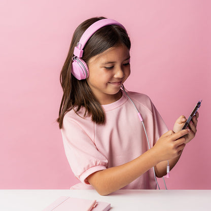 JBuddies Studio On-Ear Kids Headphones Pink/ Gray| 39949852049480