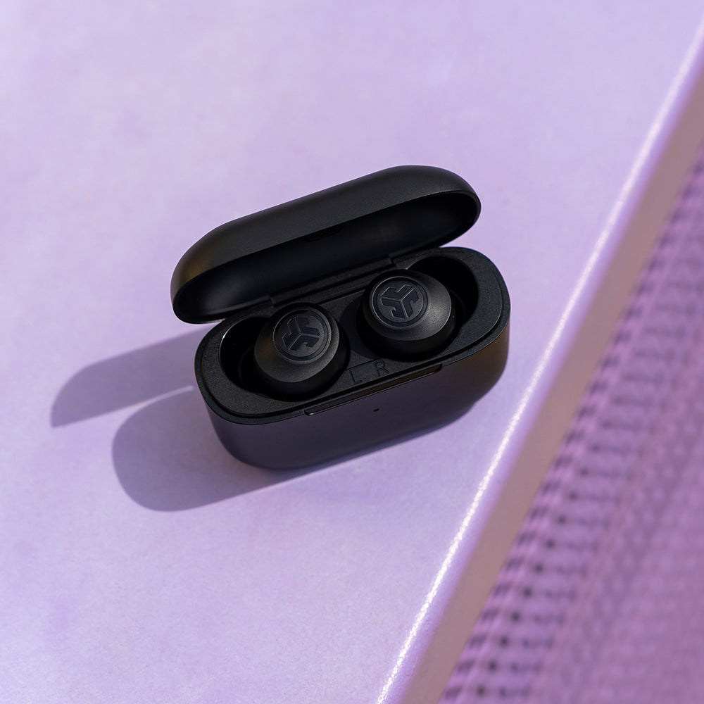 JLab Go Air Pop Bluetooth Earbuds, True Wireless with Charging Case, Black  
